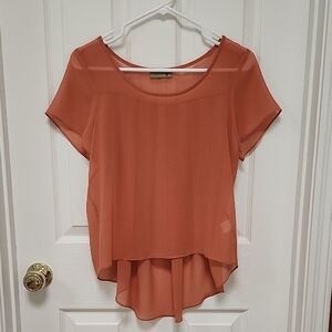 NWOT Women's Sheer Orange Top